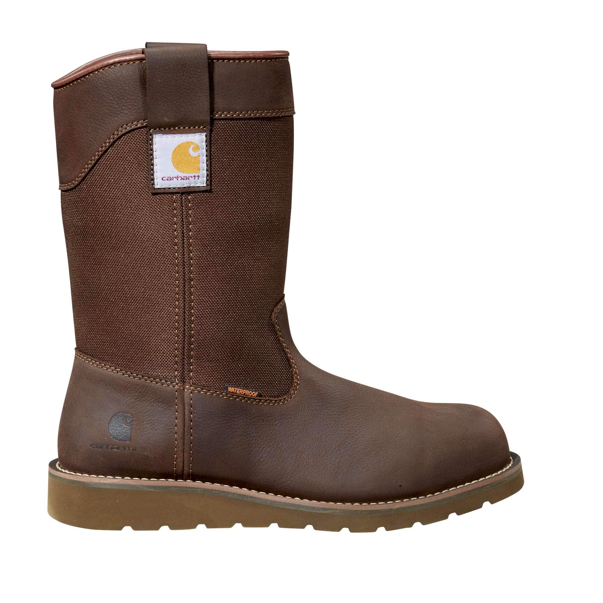 Waterproof 10" steel toe wellington wedge boot