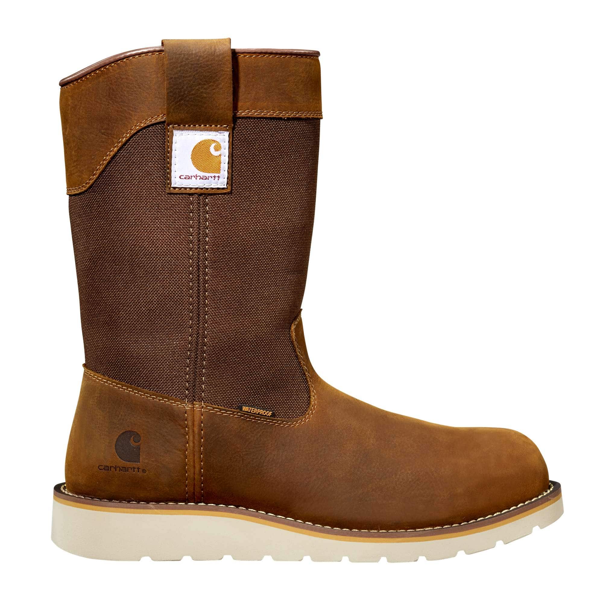 Waterproof 10" steel toe wellington wedge boot