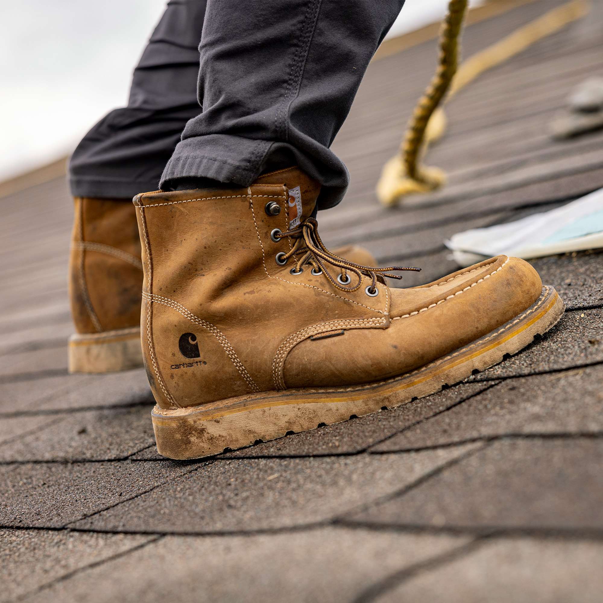 Women's waterproof 6" moc toe wedge boot