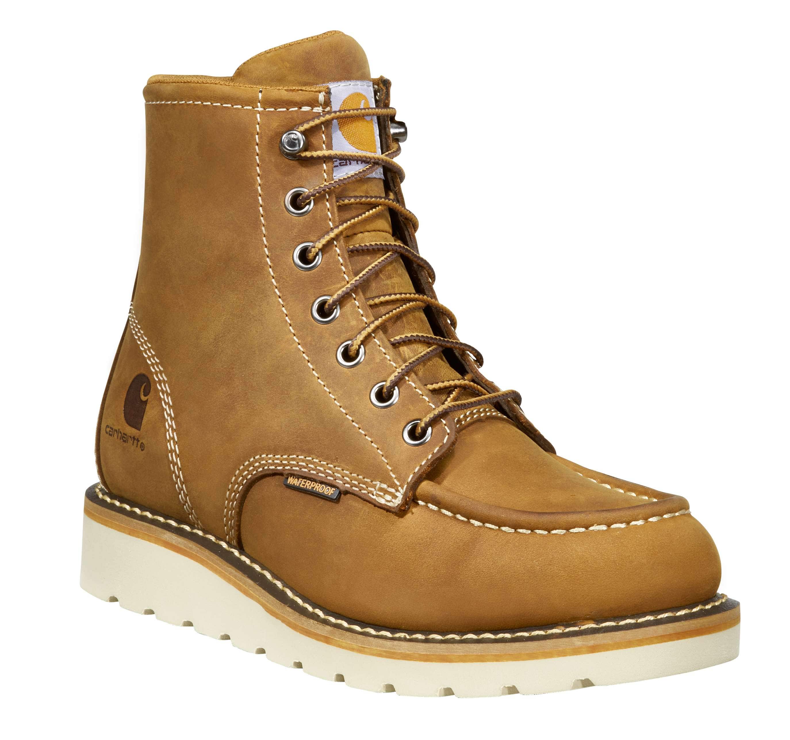 Women's waterproof 6" moc toe wedge boot