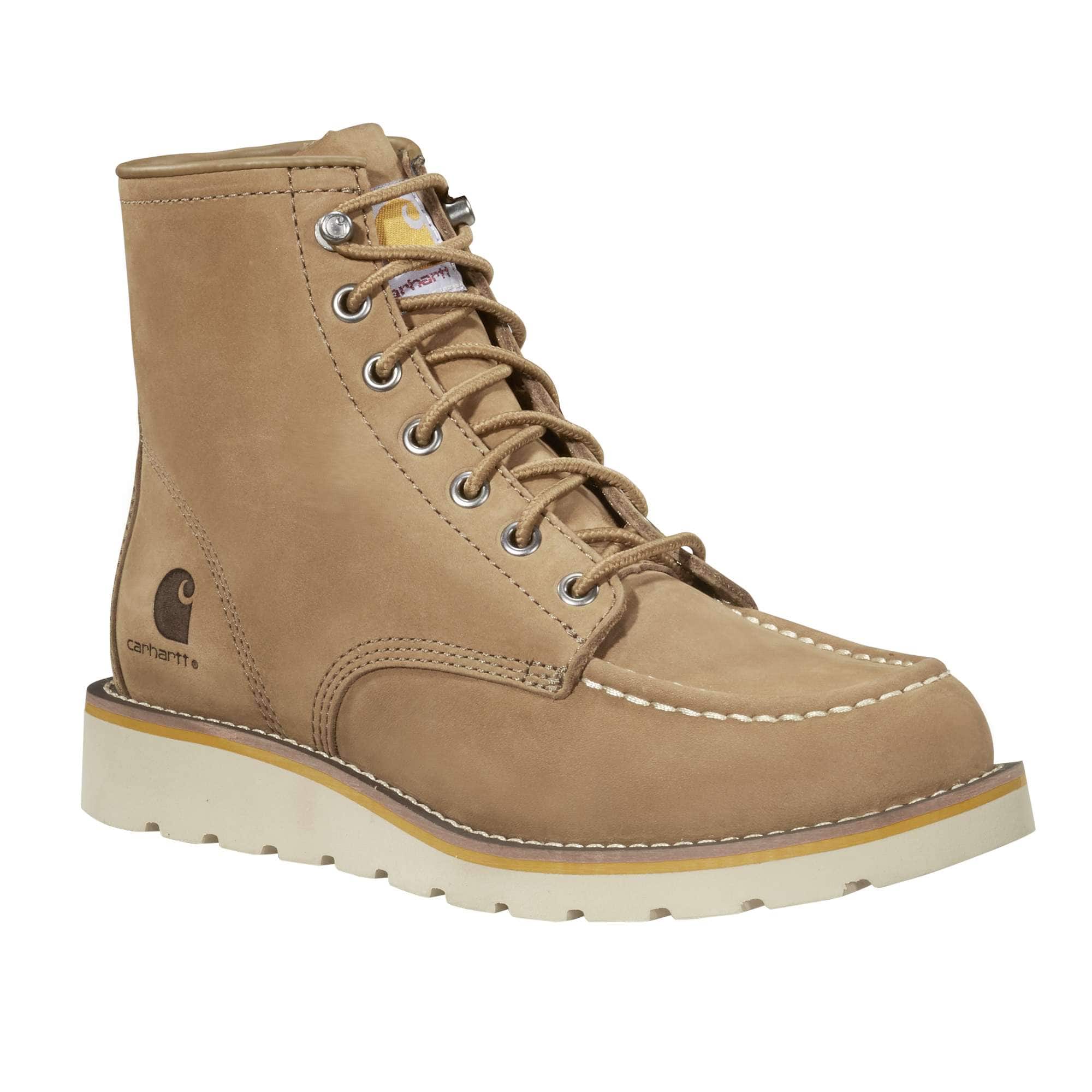 Women's 6" moc toe wedge boot