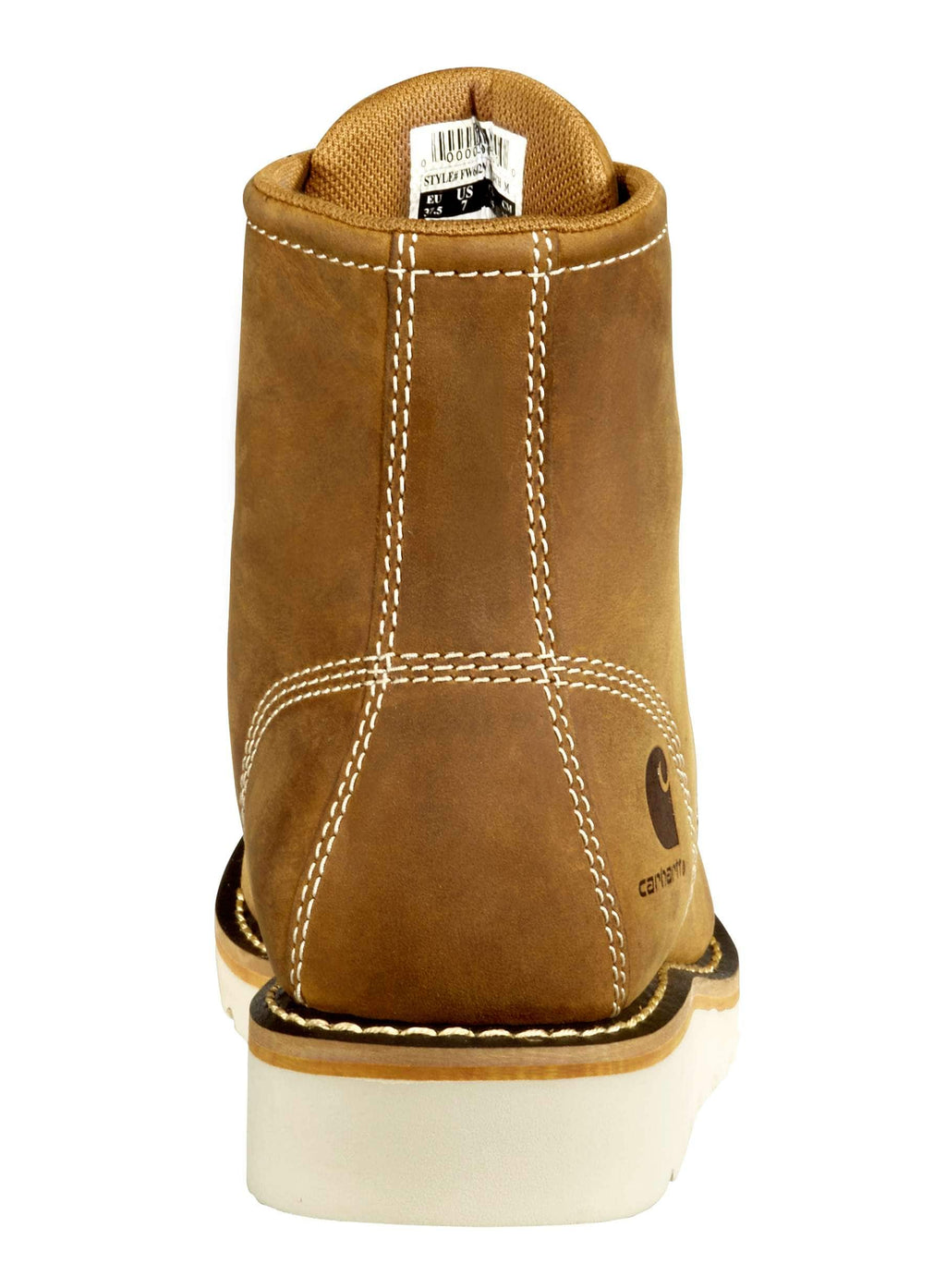 Women's waterproof 6" moc steel toe wedge work boot