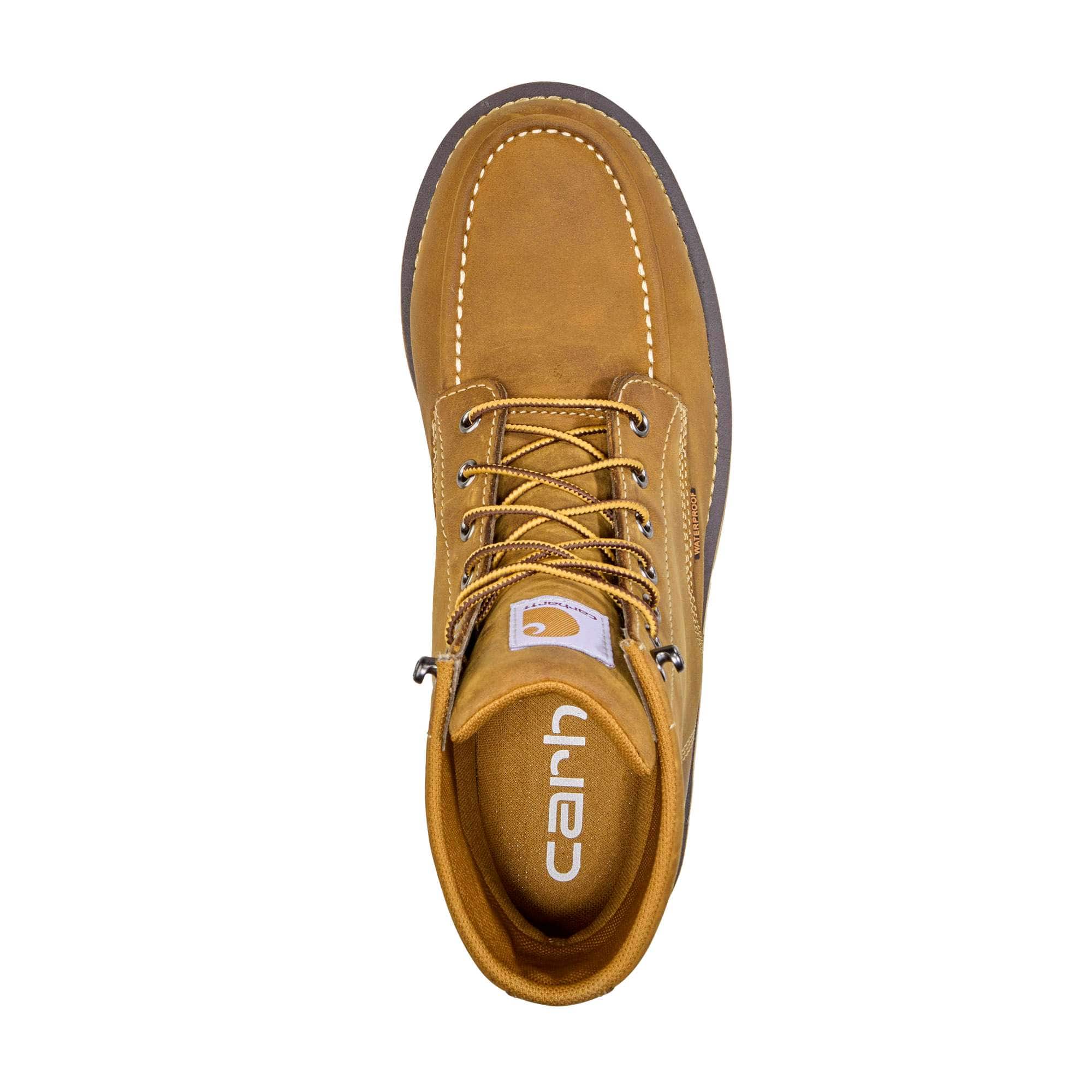 6" waterproof moc nano toe wedge work boot