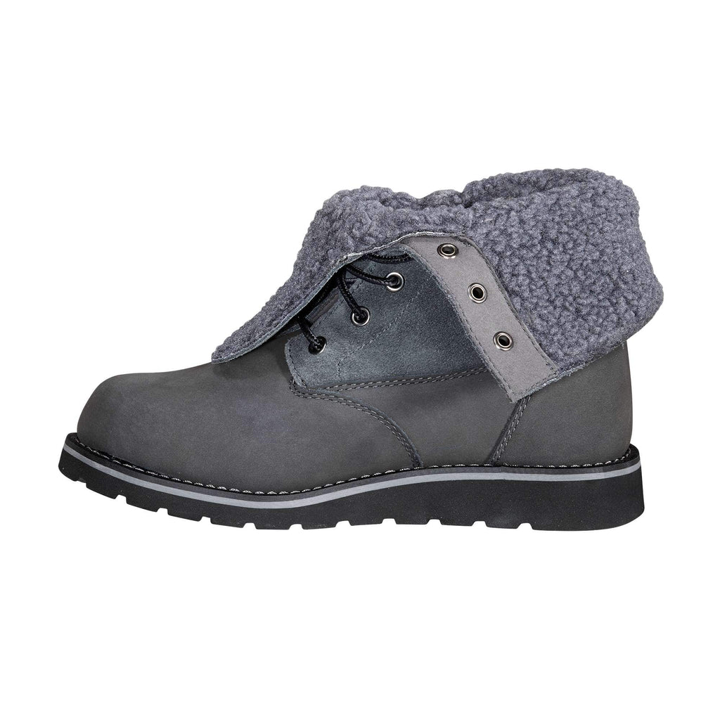 Women's 8" waterproof insulated wedge fold down winter boot