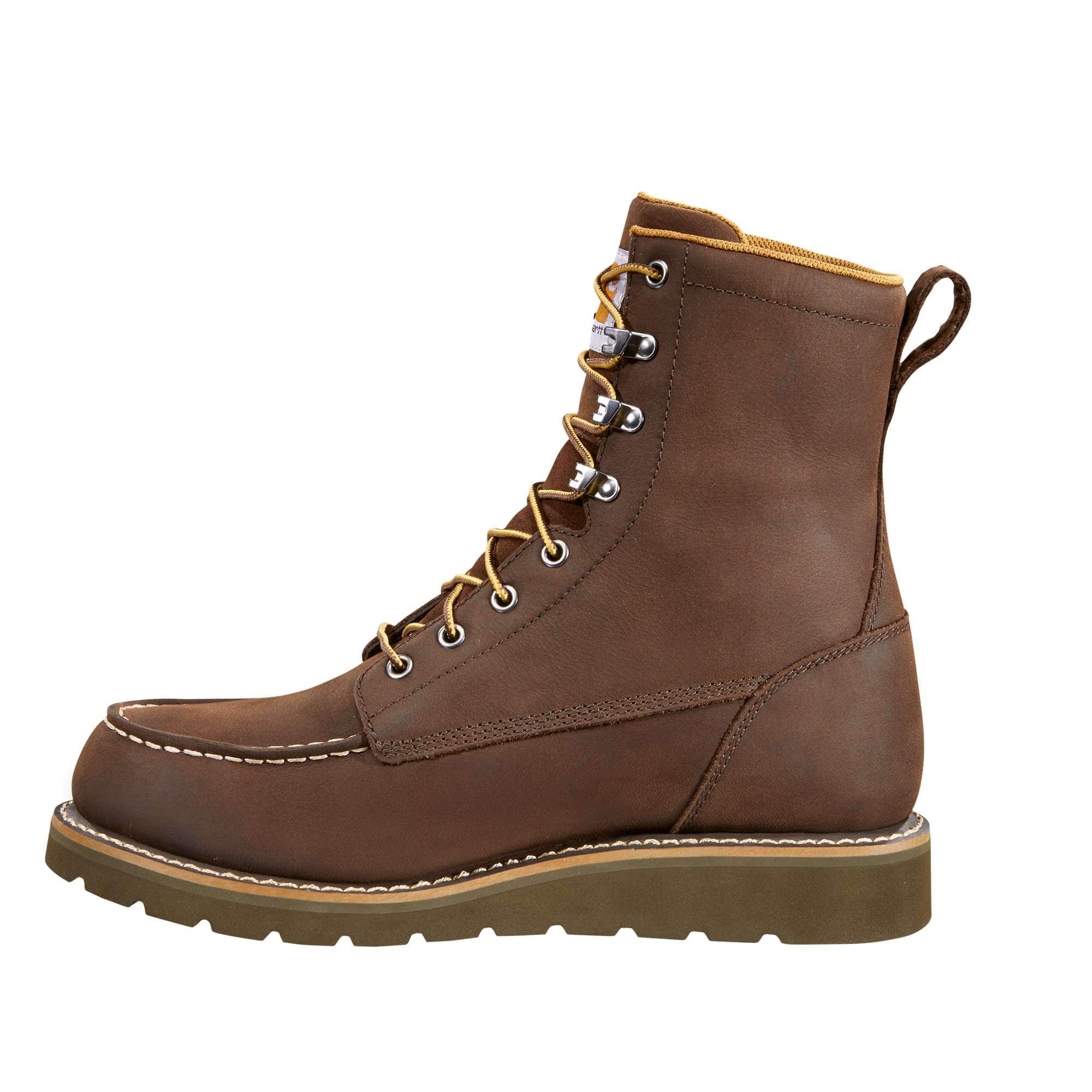 Waterproof 8" moc toe wedge boot