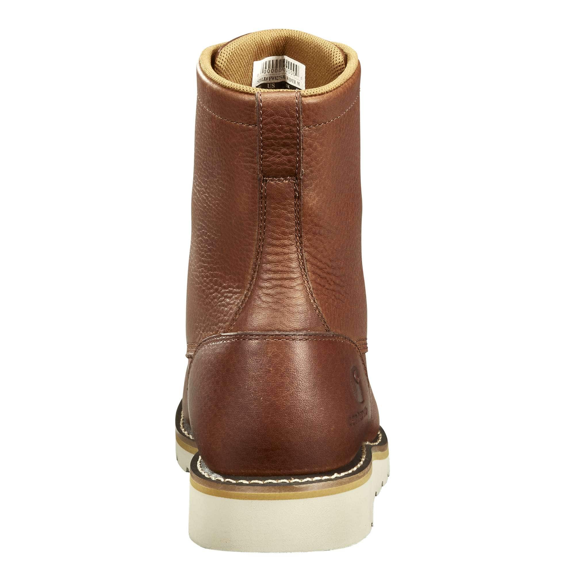 Waterproof 8" moc steel toe wedge work boot