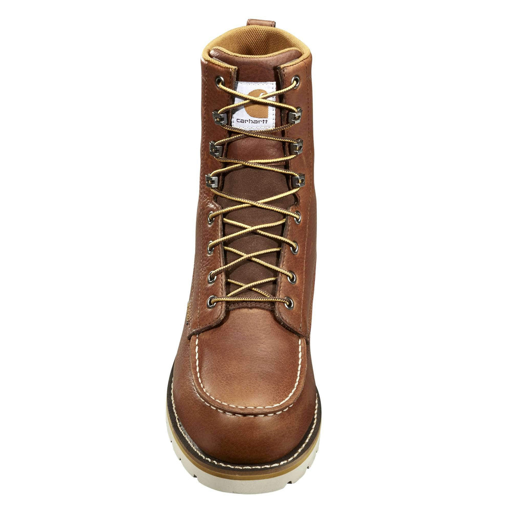 Waterproof 8" moc steel toe wedge work boot