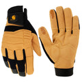 Synthetic leather high dexterity molded knuckle secure cuff glove