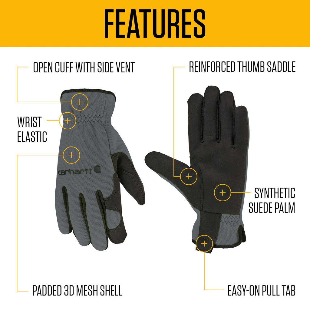 High dexterity open cuff glove