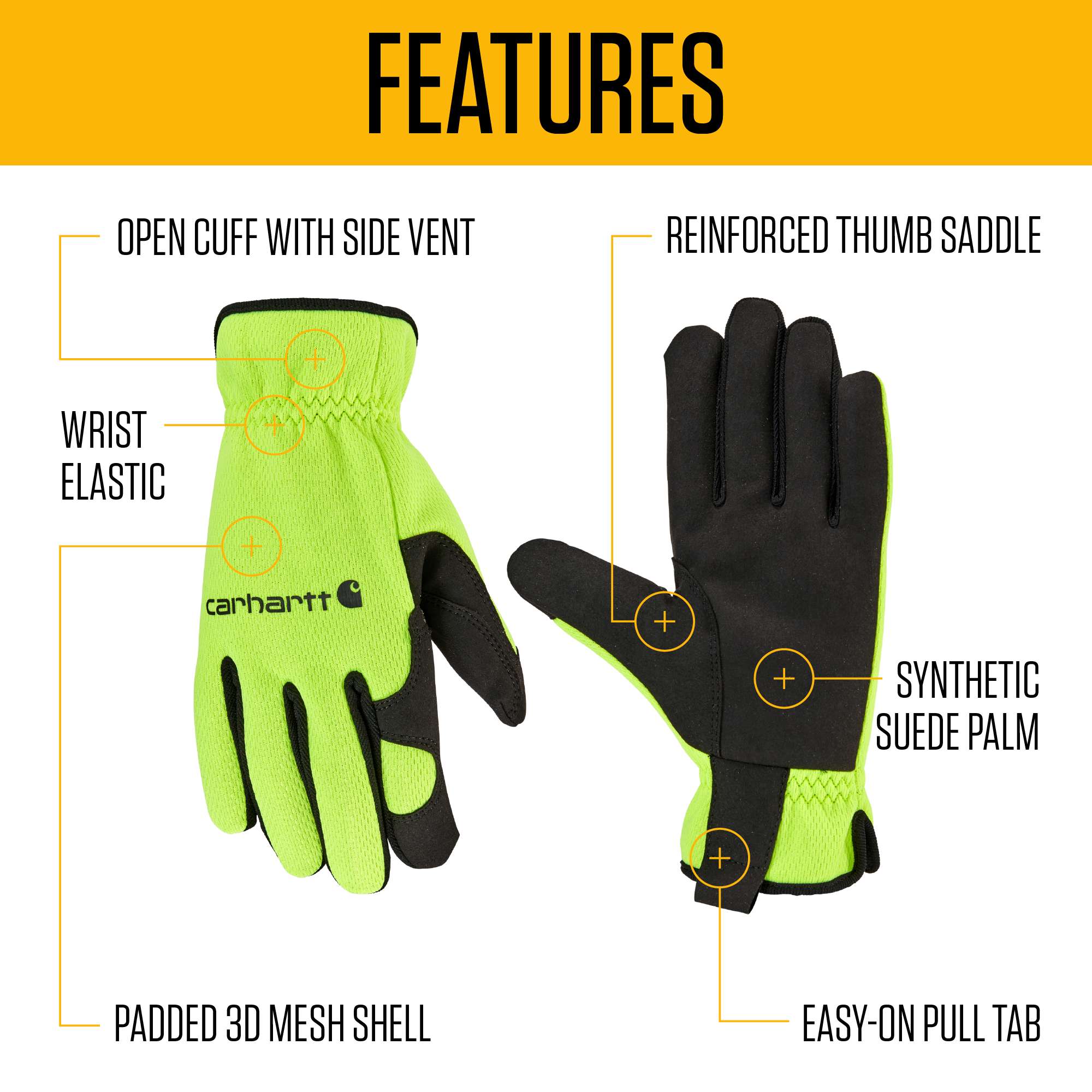 High dexterity open cuff glove