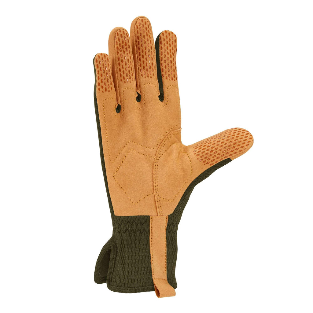 Women's high dexterity padded palm touch sensitive long cuff glove
