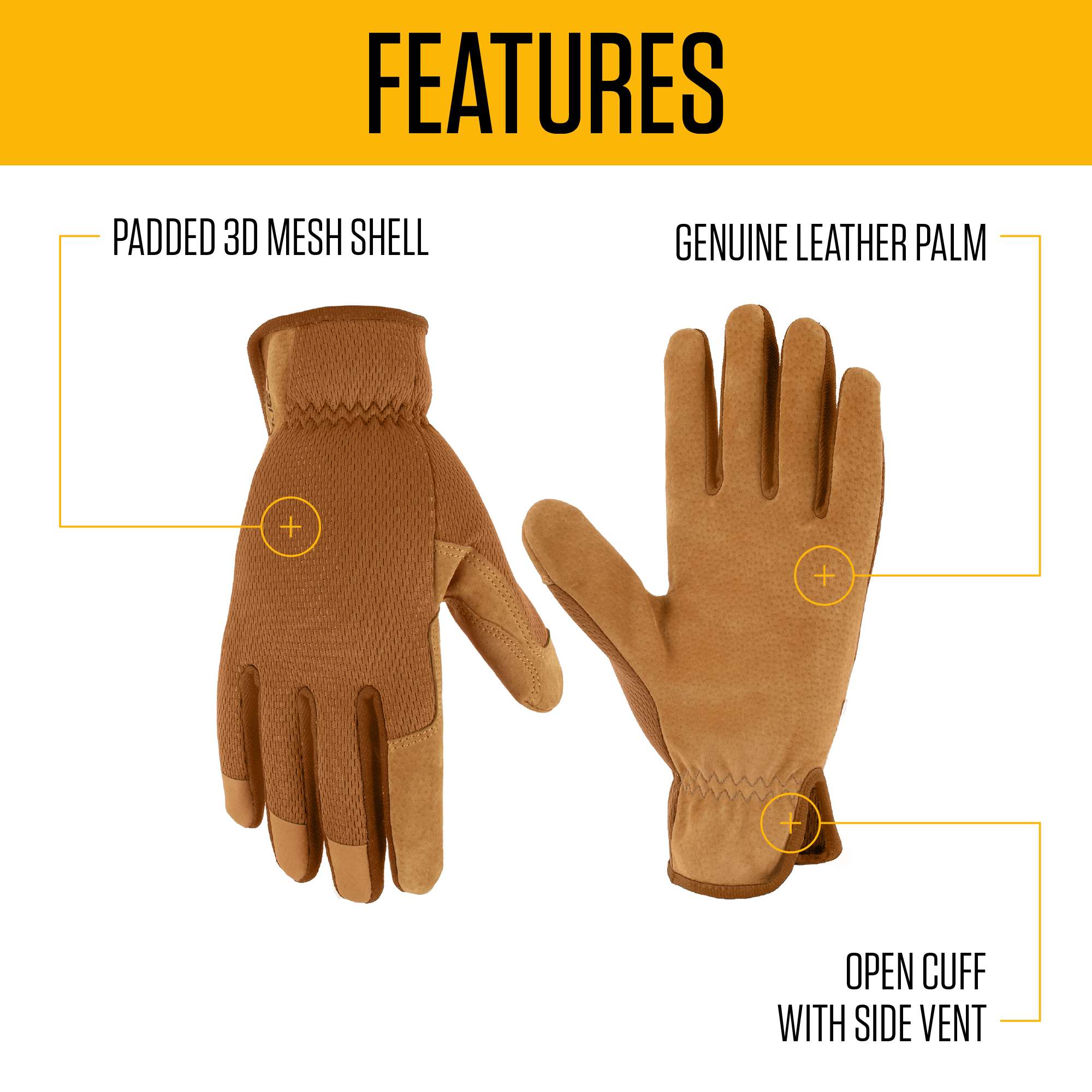 Women's leather high dexterity glove