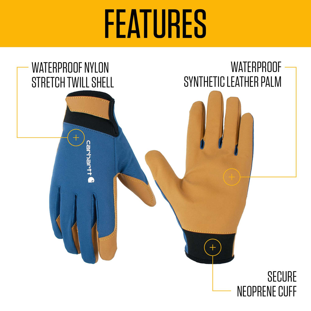 Women's durable water repellent high dexterity glove
