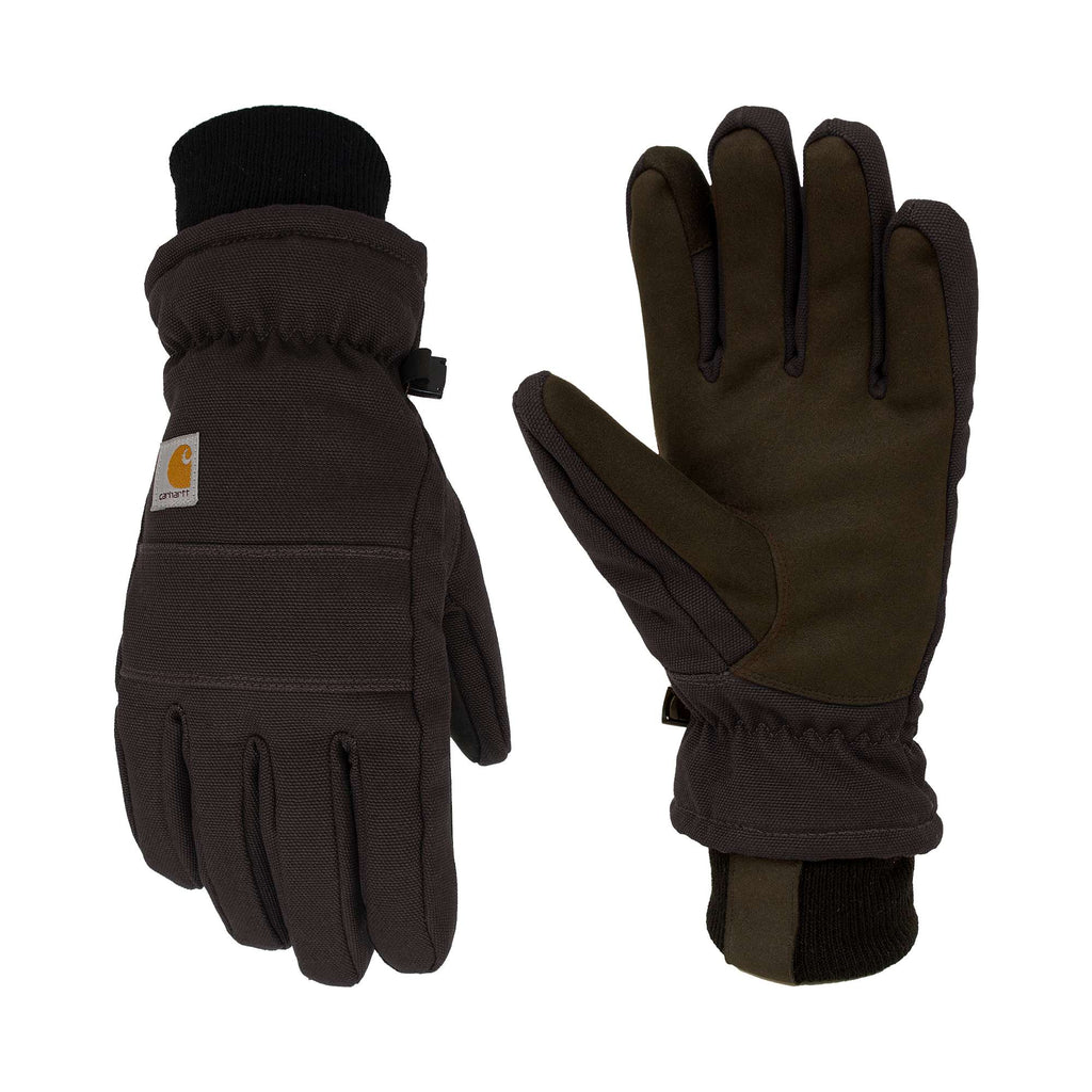 Insulated duck/synthetic leather knit cuff glove