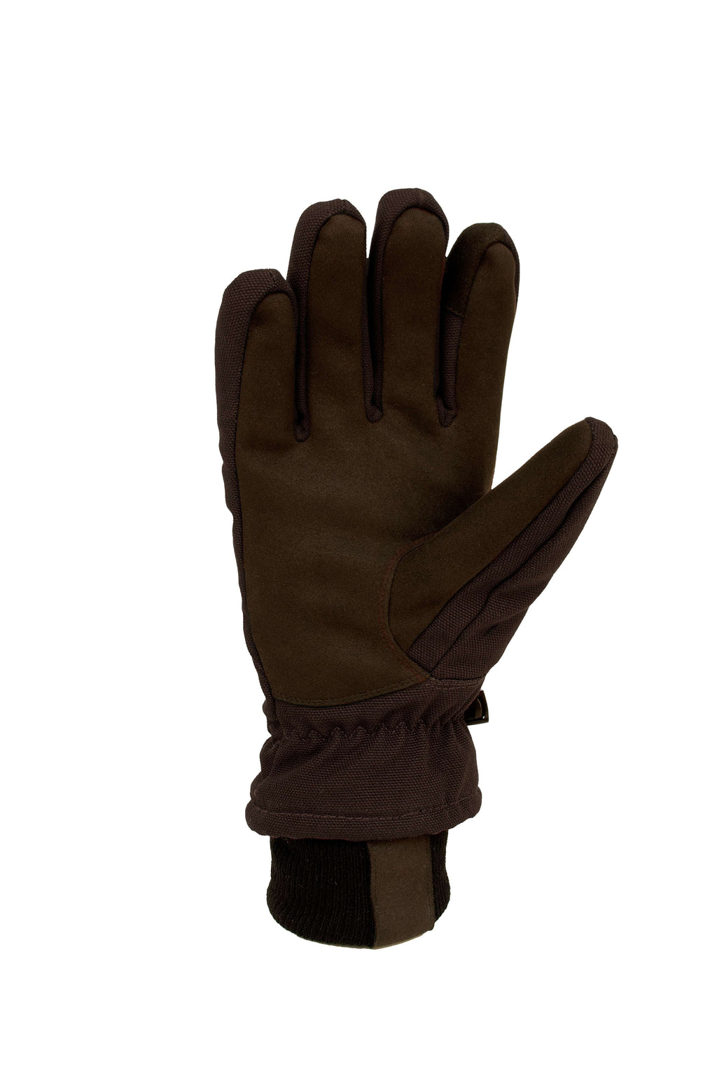 Insulated duck/synthetic leather knit cuff glove