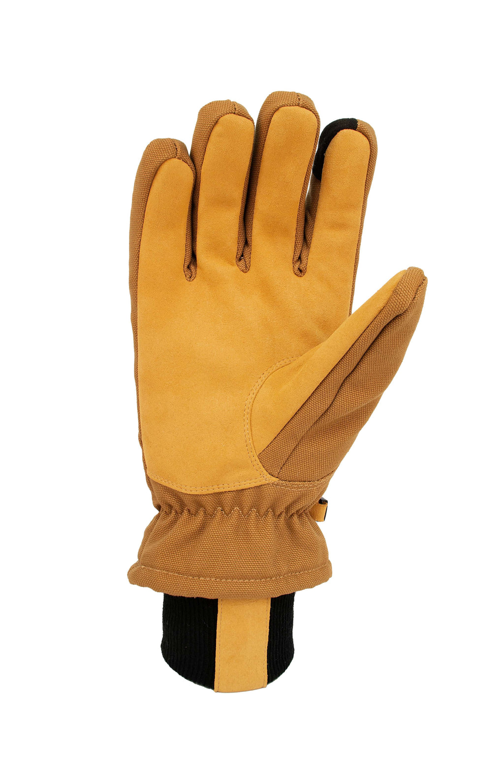 Insulated duck/synthetic leather knit cuff glove