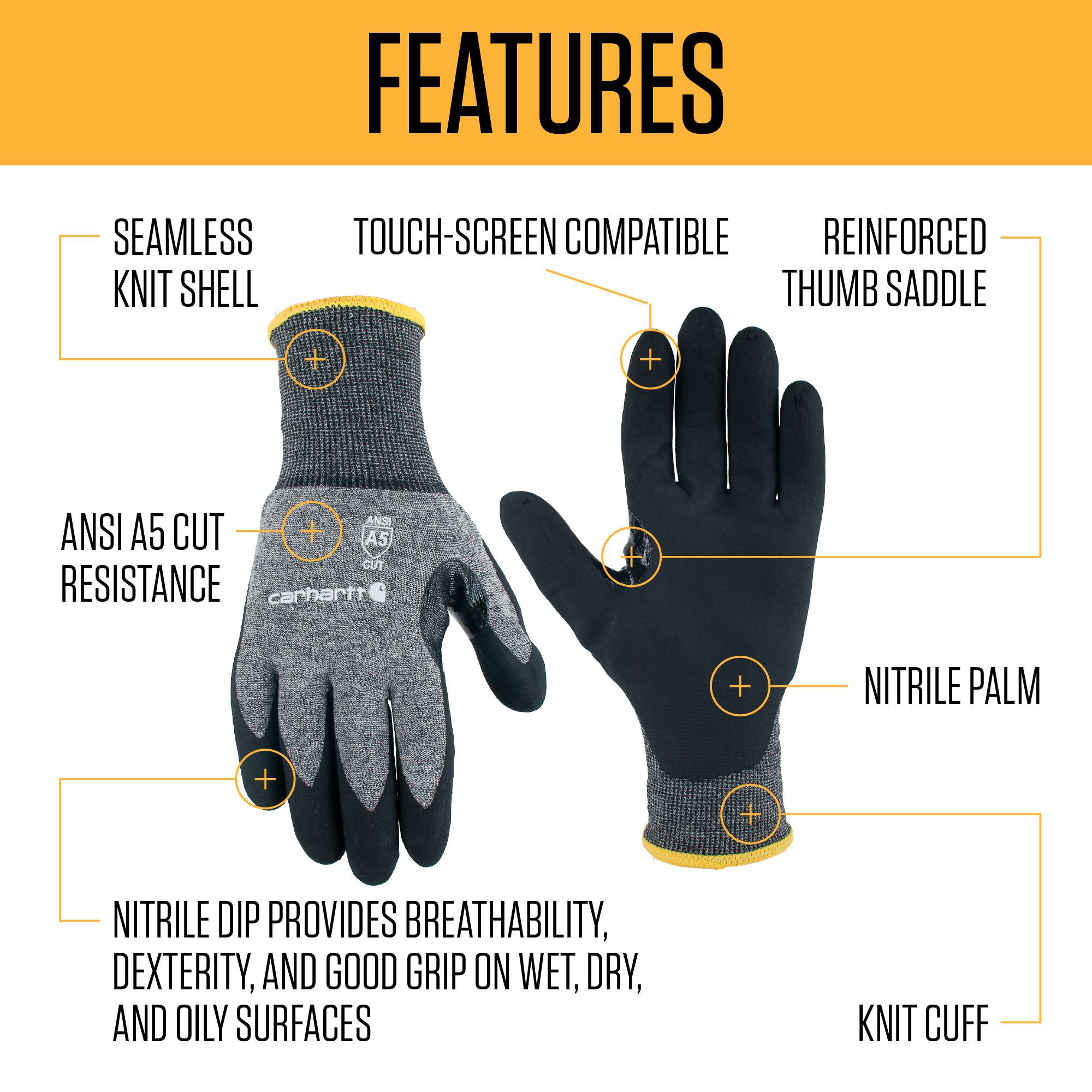 Cut-resistant nitrile glove