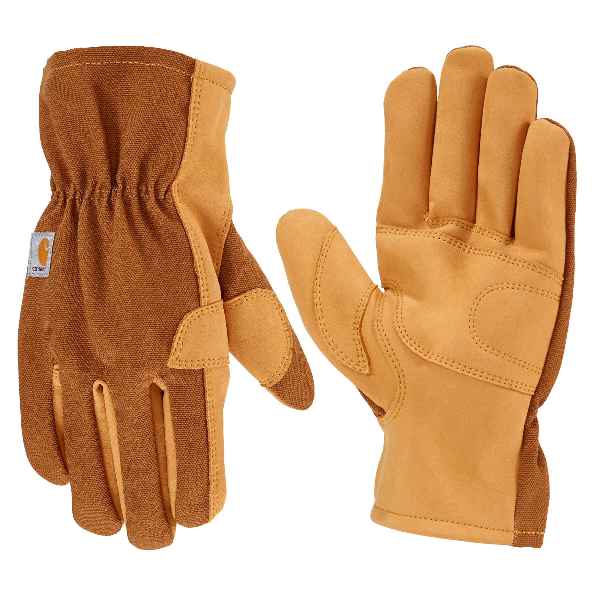 Women's duck/synthetic leather open cuff glove