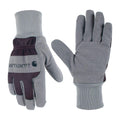 Women's synthetic suede knit cuff glove