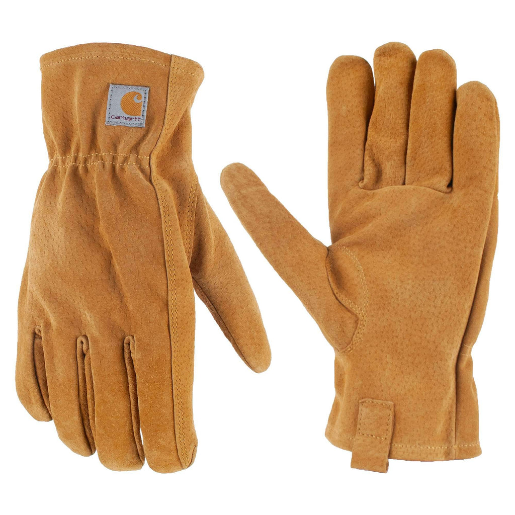 Leather open cuff glove