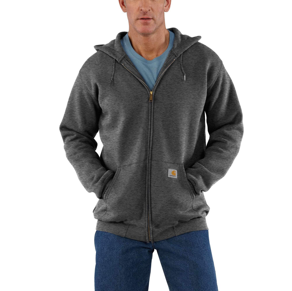 Men's marquette loose fit full zip hooded sweatshirt