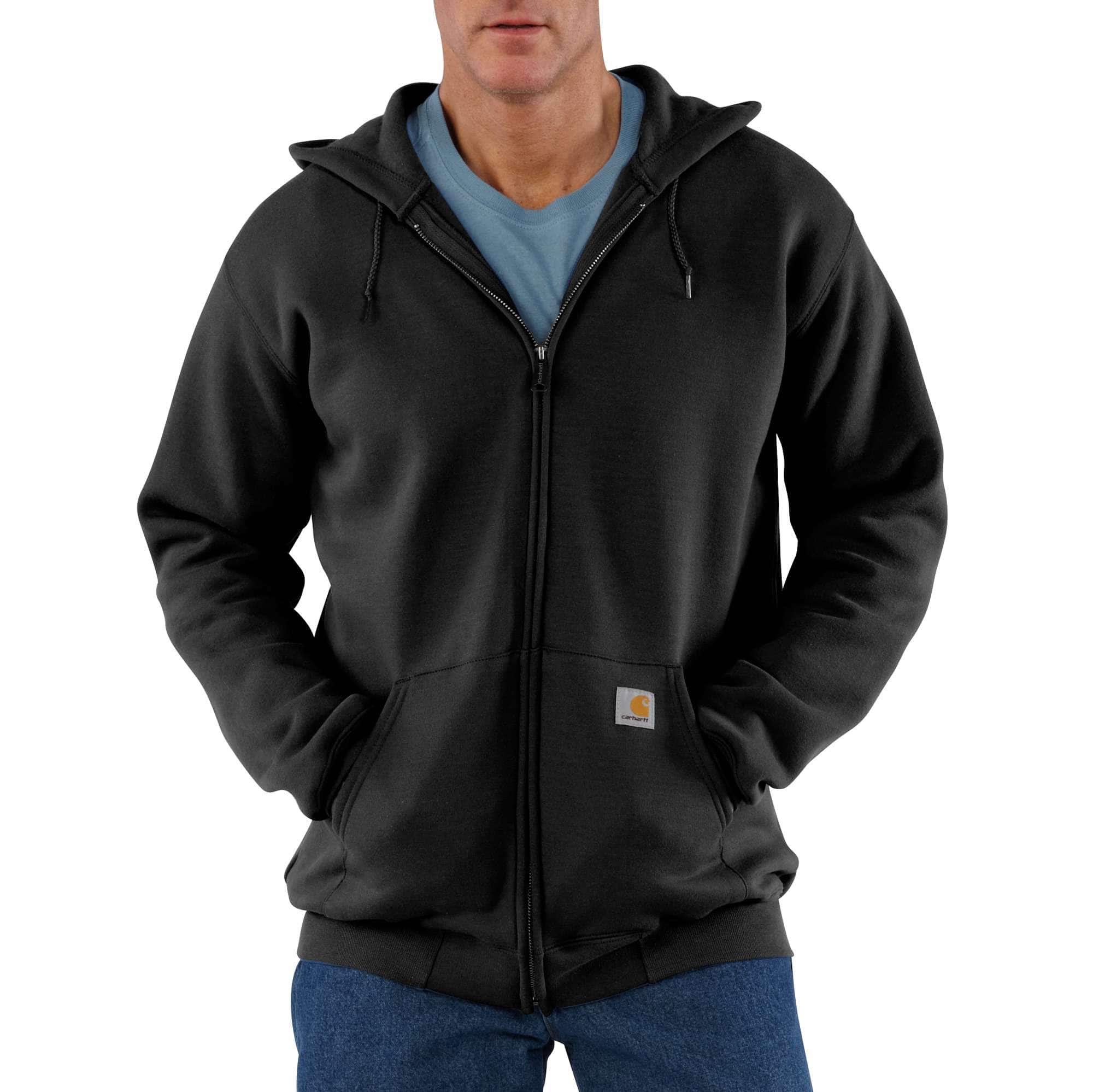 Men's marquette loose fit full zip hooded sweatshirt