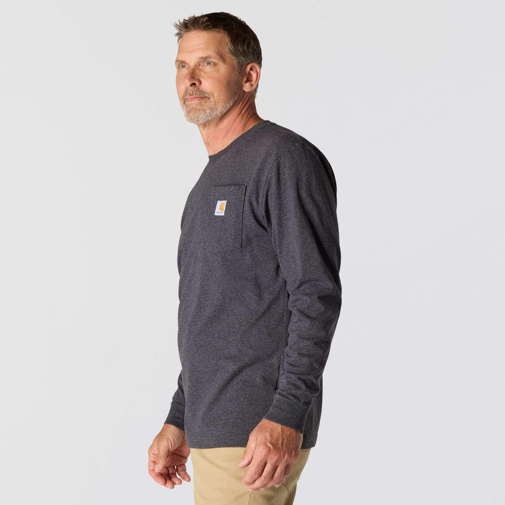 Men's dearborn loose fit heavyweight long sleeve pocket t-shirt 