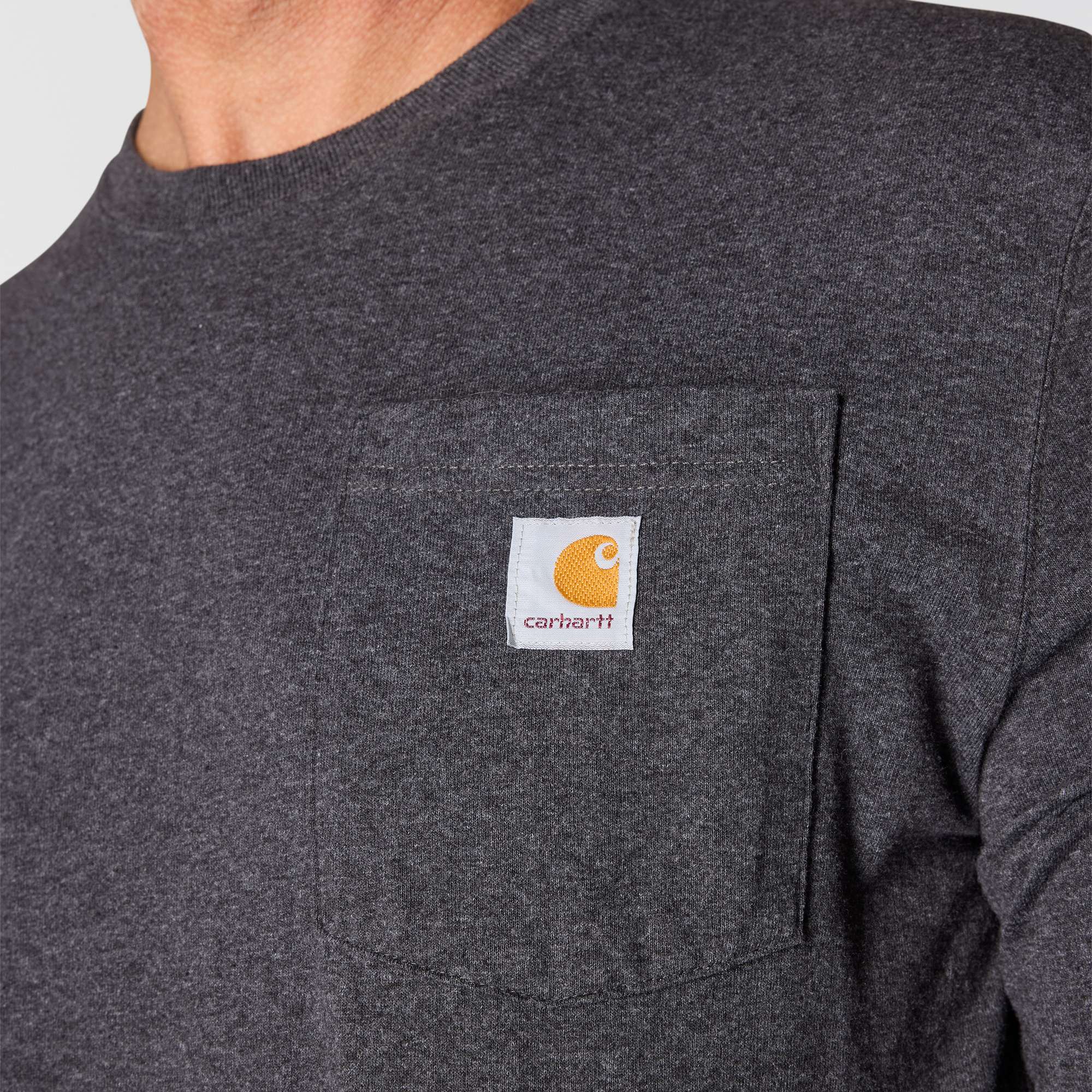 Men's dearborn loose fit heavyweight long sleeve pocket t-shirt 
