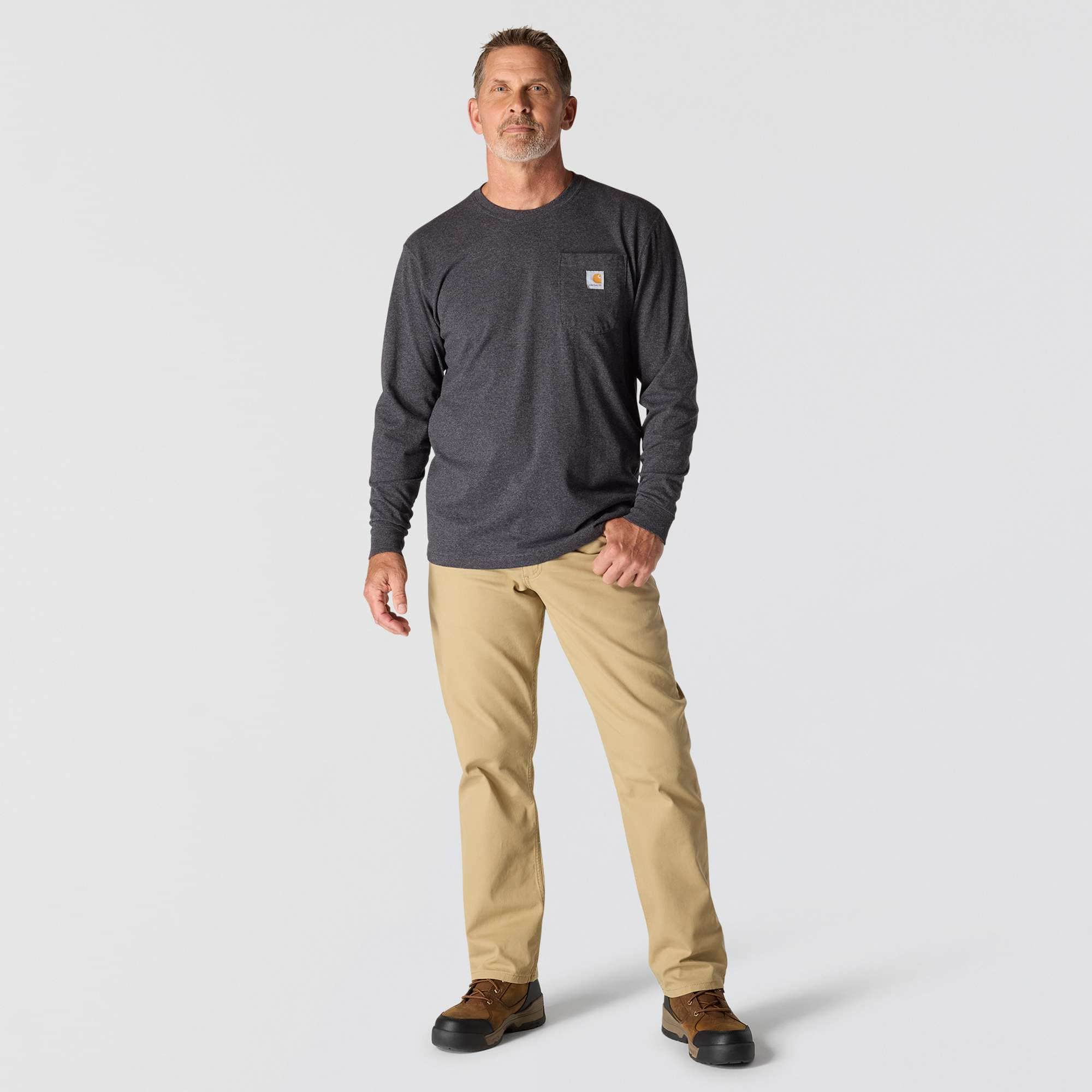 Men's dearborn loose fit heavyweight long sleeve pocket t-shirt 