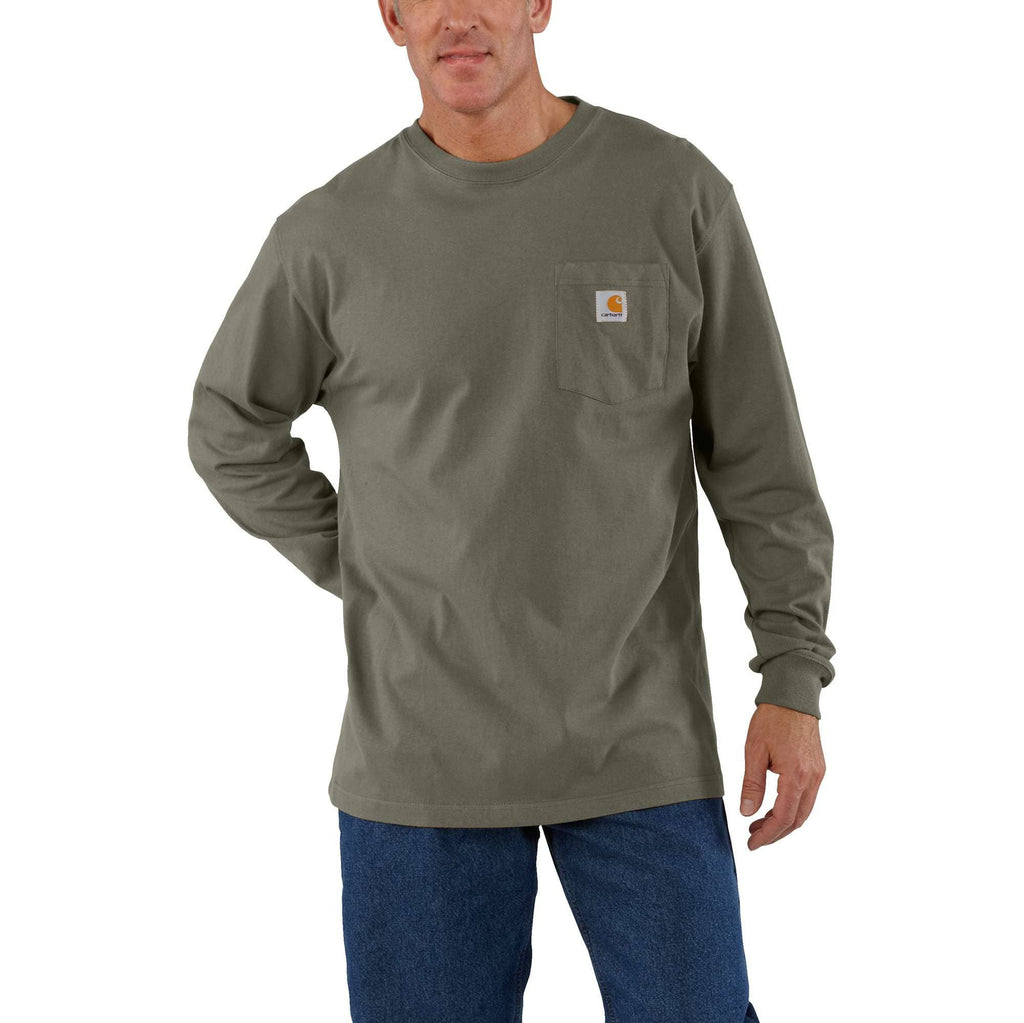 Men's dearborn loose fit heavyweight long sleeve pocket t-shirt 