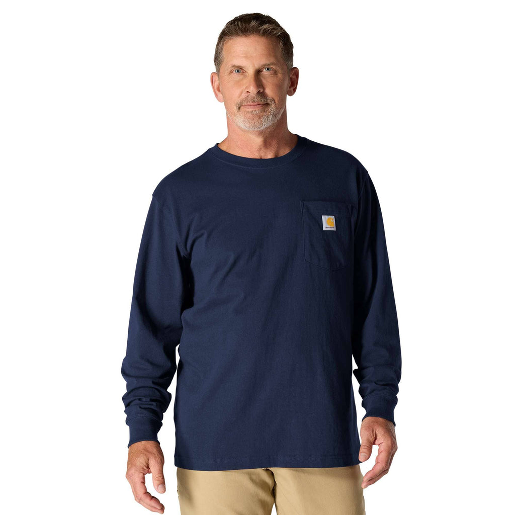 Men's dearborn loose fit heavyweight long sleeve pocket t-shirt 