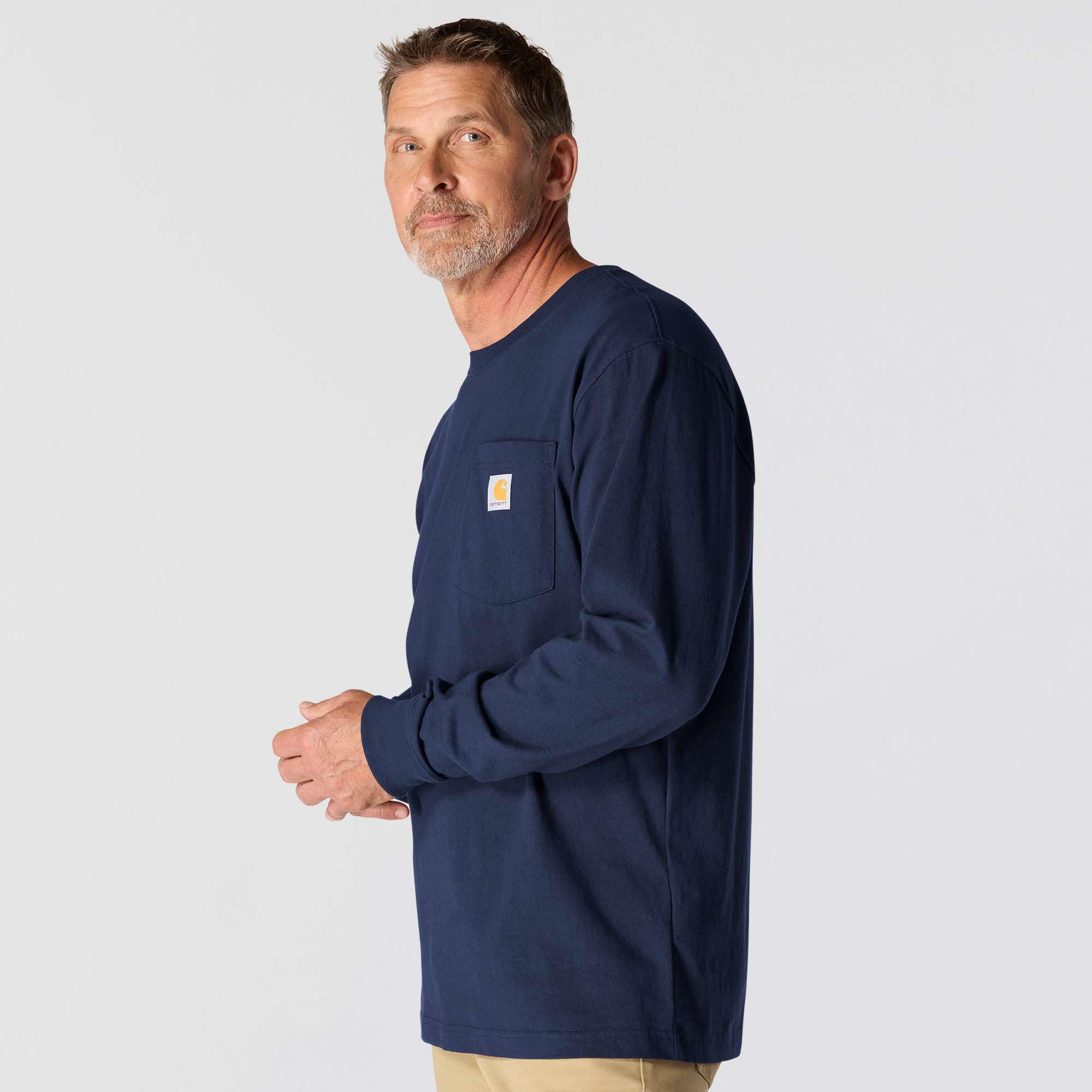 Men's dearborn loose fit heavyweight long sleeve pocket t-shirt 