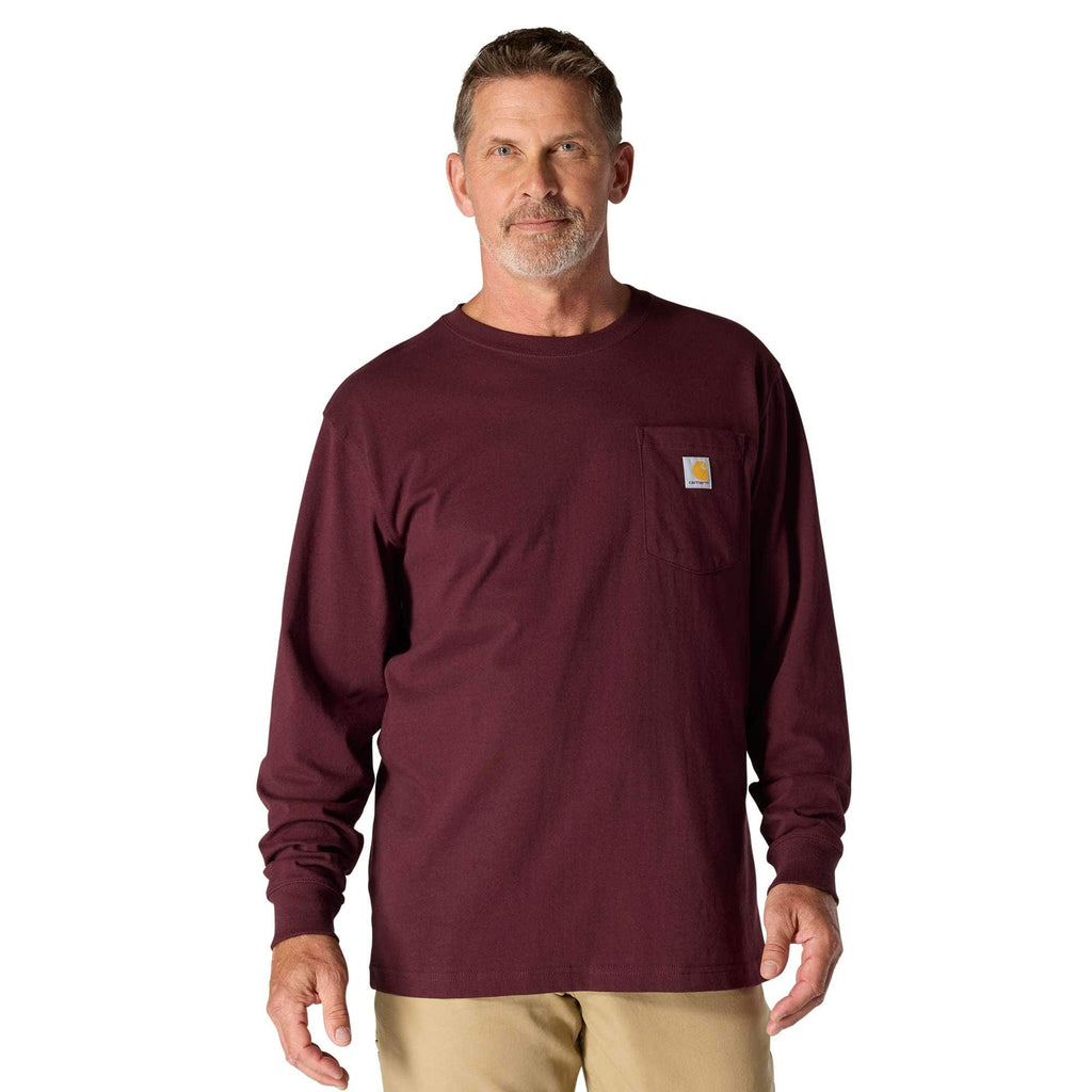 Men's dearborn loose fit heavyweight long sleeve pocket t-shirt 