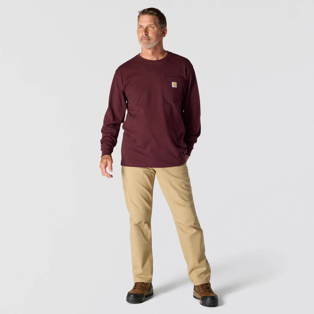 Men's dearborn loose fit heavyweight long sleeve pocket t-shirt 