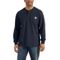 Men's dearborn loose fit heavyweight long sleeve henley pocket t-shirt 