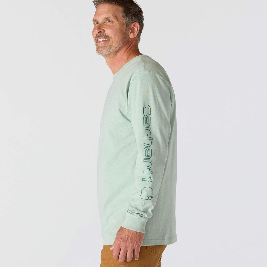 Men's dearborn loose fit heavyweight long sleeve logo t-shirt 
