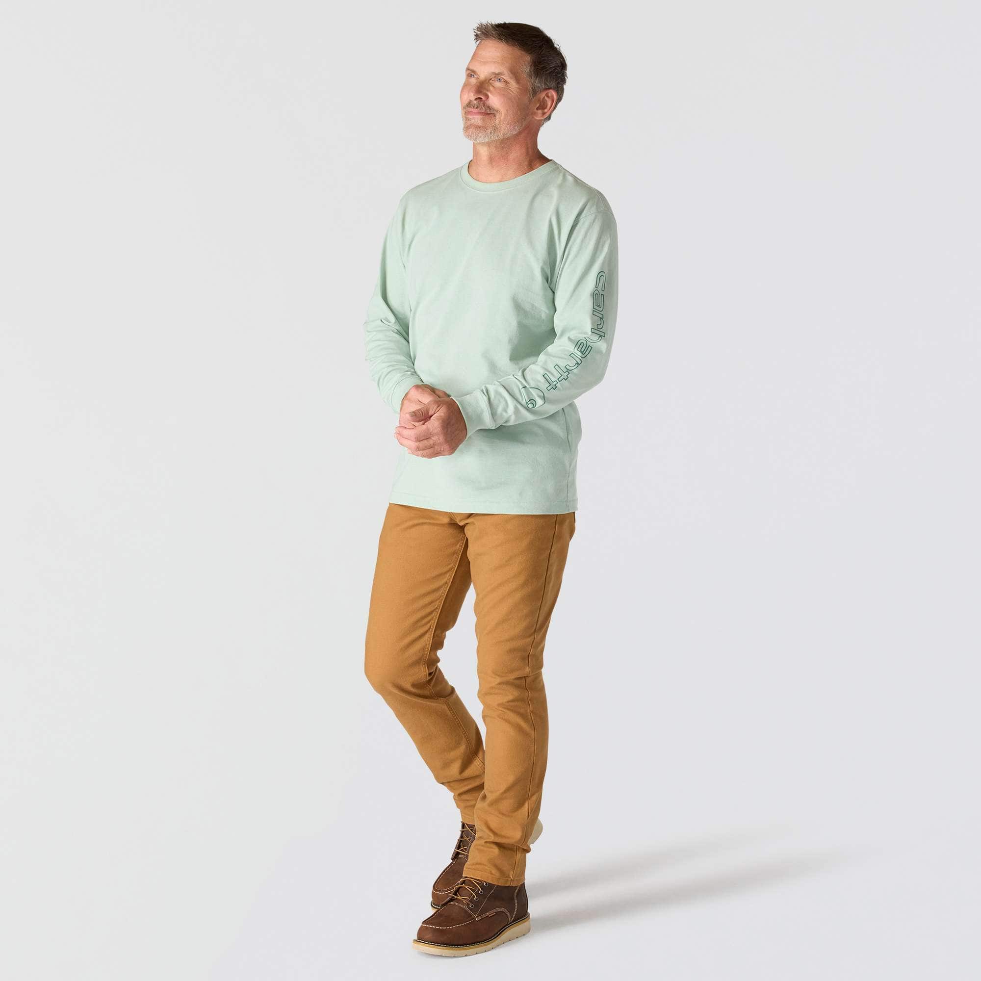 Men's dearborn loose fit heavyweight long sleeve logo t-shirt 