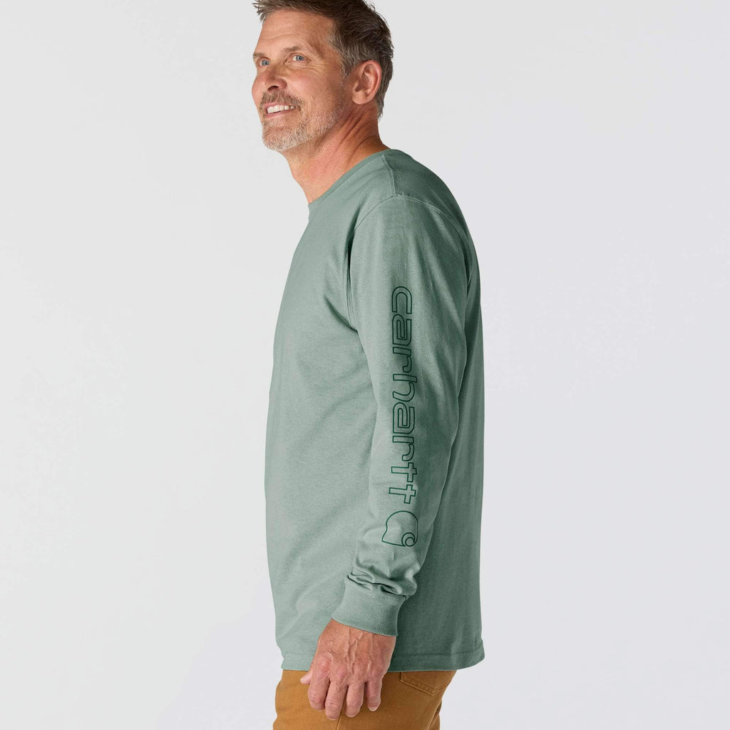 Men's dearborn loose fit heavyweight long sleeve logo t-shirt 