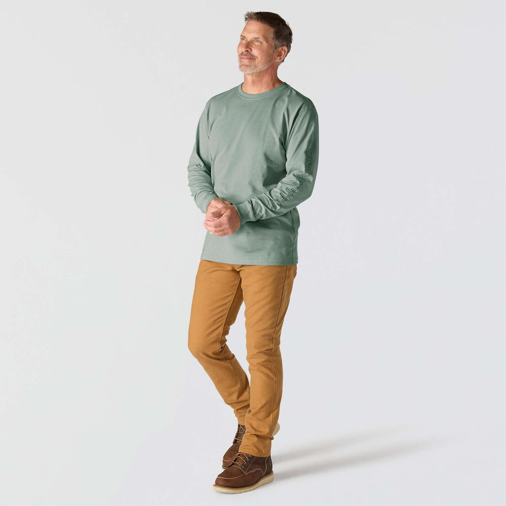 Men's dearborn loose fit heavyweight long sleeve logo t-shirt 