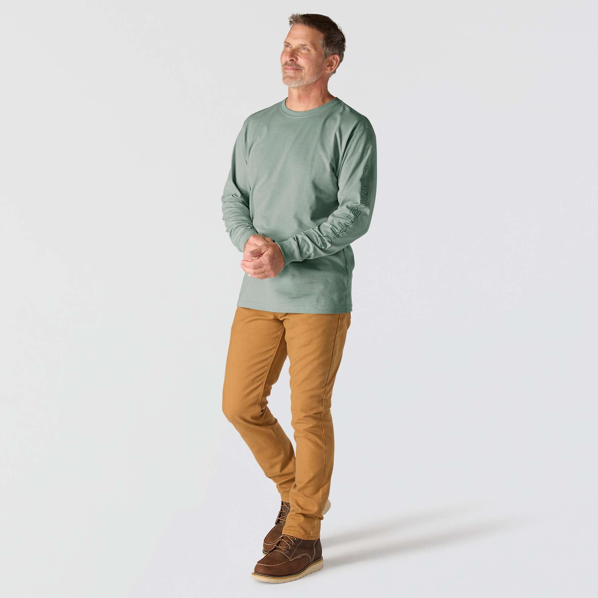 Men's dearborn loose fit heavyweight long sleeve logo t-shirt 