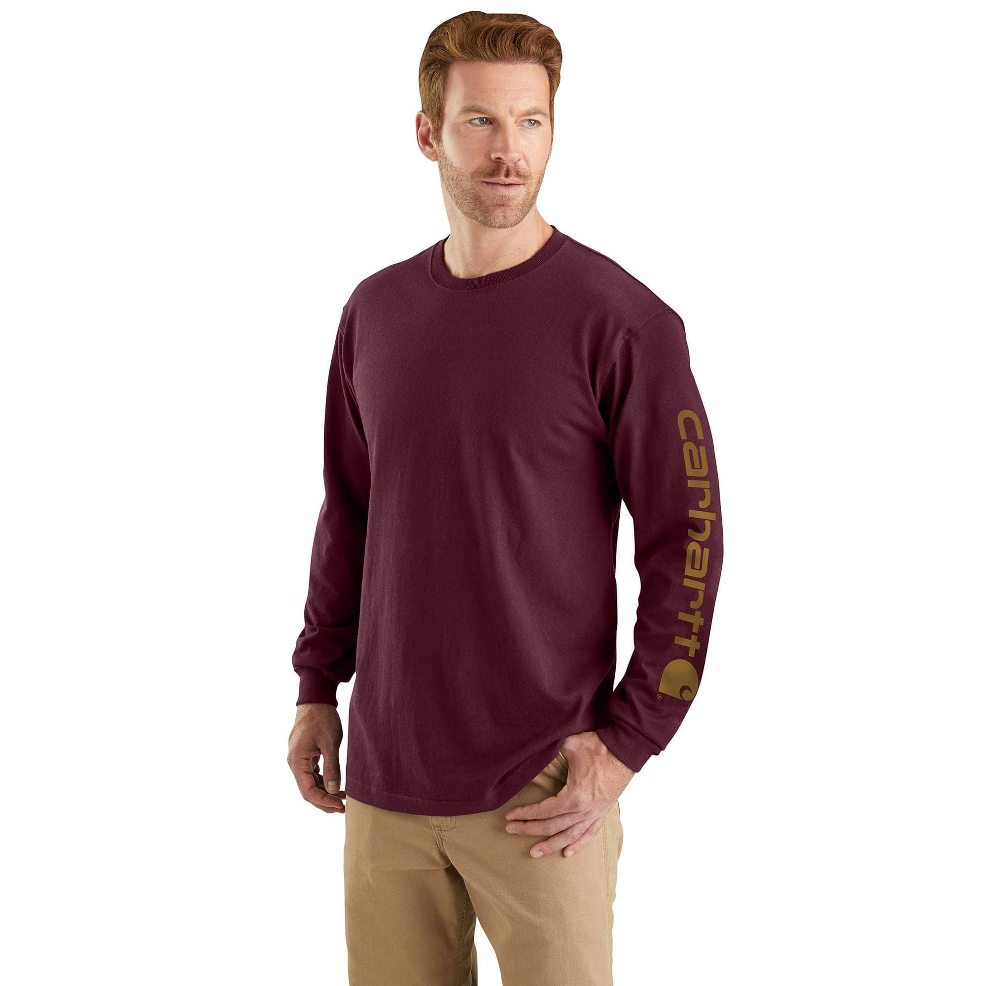 Men's dearborn loose fit heavyweight long sleeve logo t-shirt 