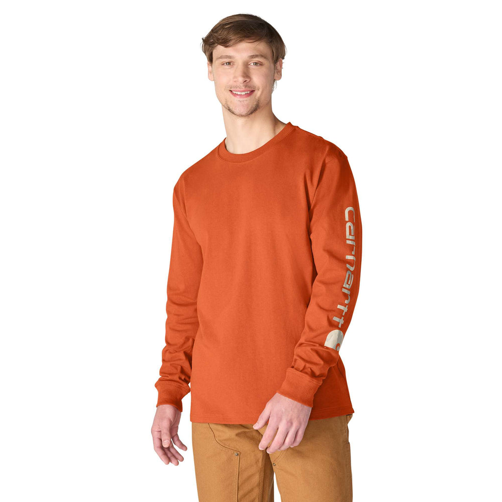 Men's dearborn loose fit heavyweight long sleeve logo t-shirt 