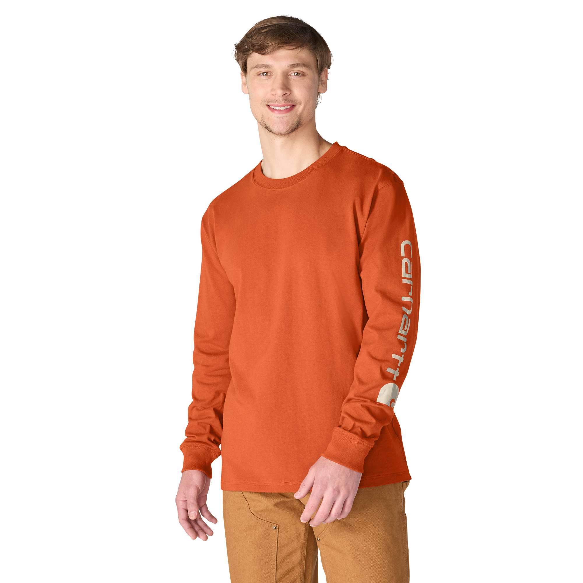 Men's dearborn loose fit heavyweight long sleeve logo t-shirt 