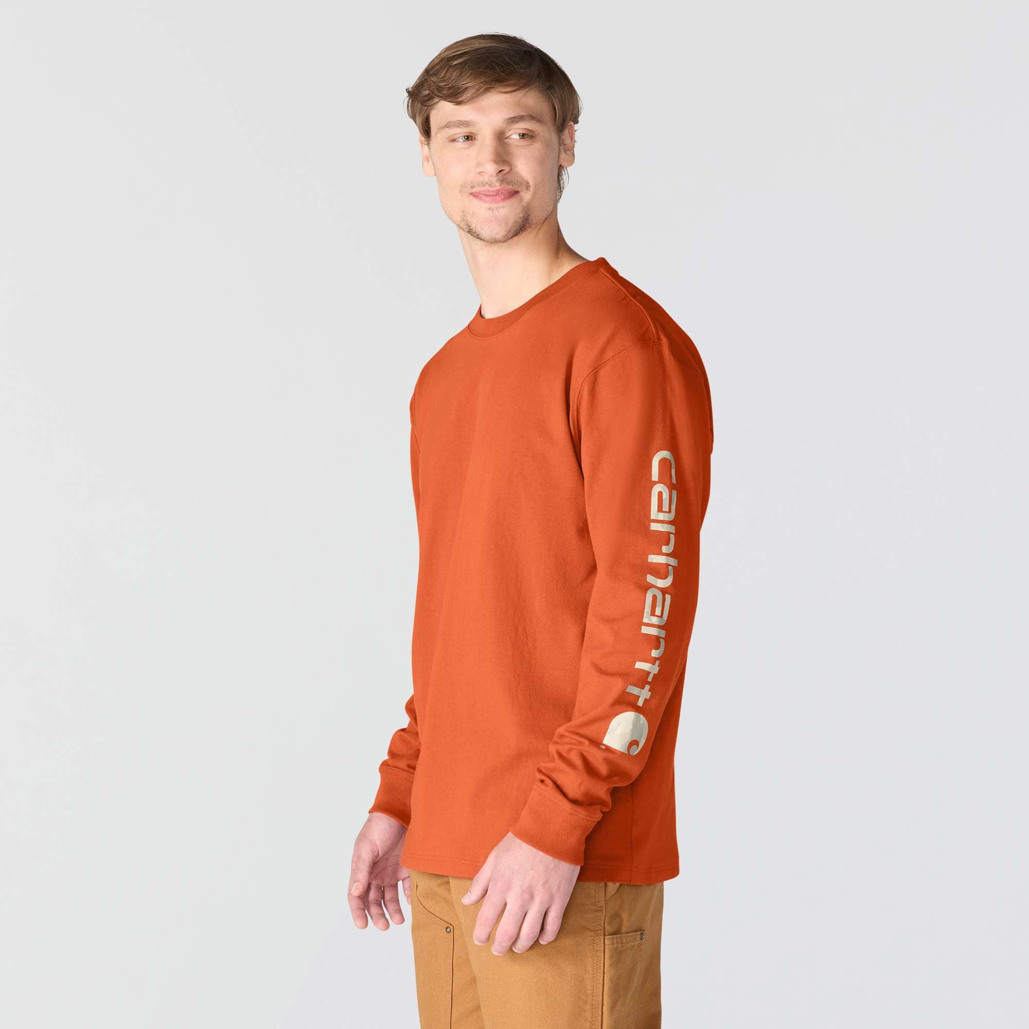 Men's dearborn loose fit heavyweight long sleeve logo t-shirt 