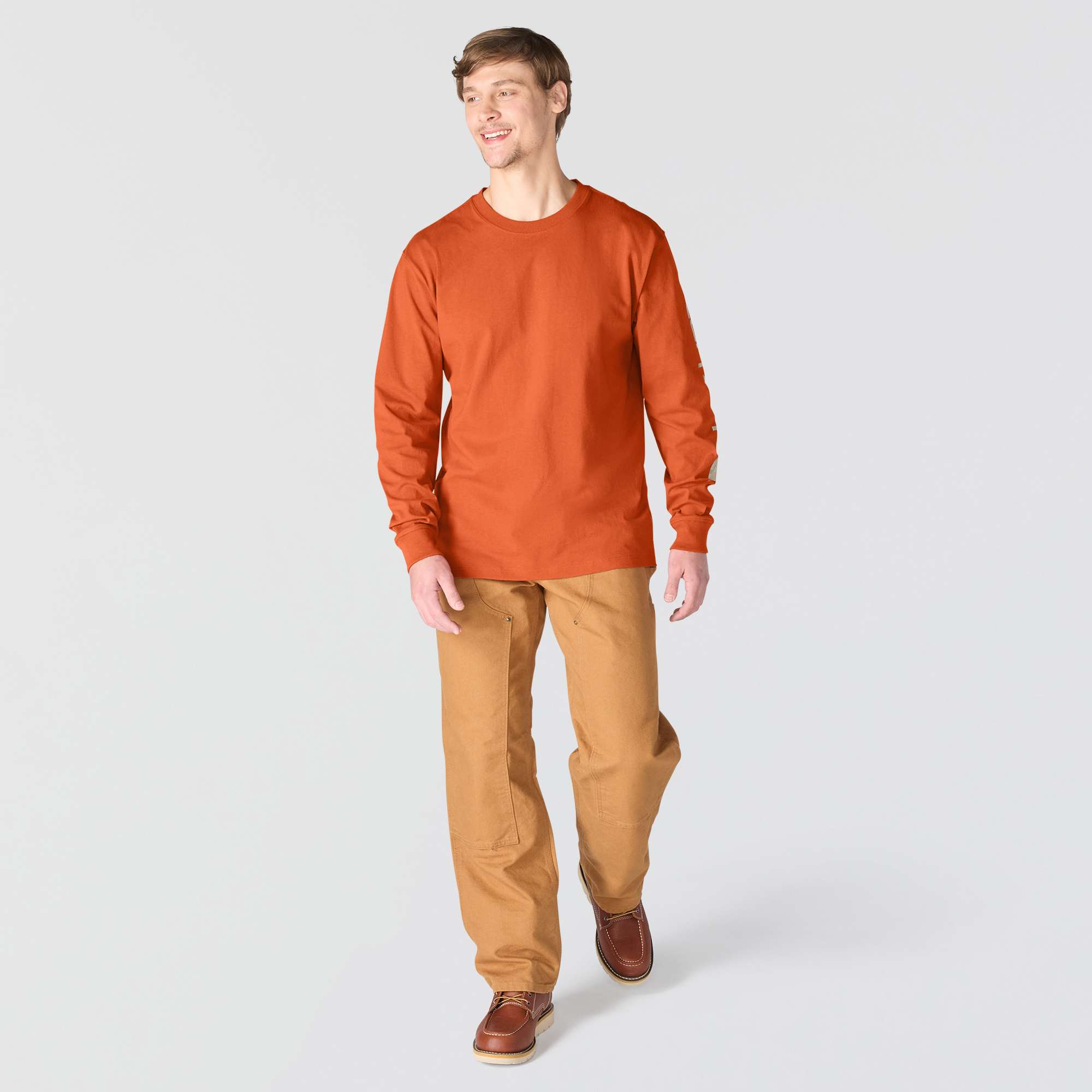 Men's dearborn loose fit heavyweight long sleeve logo t-shirt 