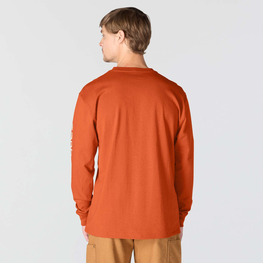 Men's dearborn loose fit heavyweight long sleeve logo t-shirt 