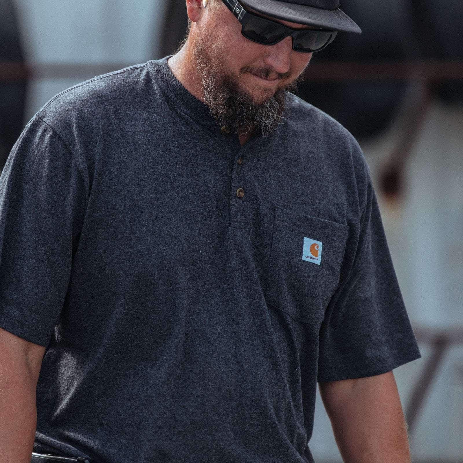Men's dearborn loose fit heavyweight henley pocket t-shirt
