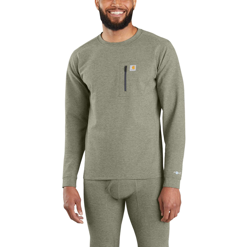 Men's base layer thermal shirt - carhartt force® - heavyweight - heathered knit
