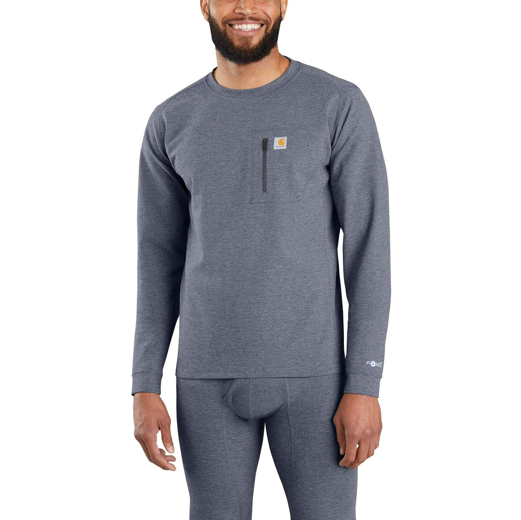 Men's base layer thermal shirt - carhartt force® - heavyweight - heathered knit