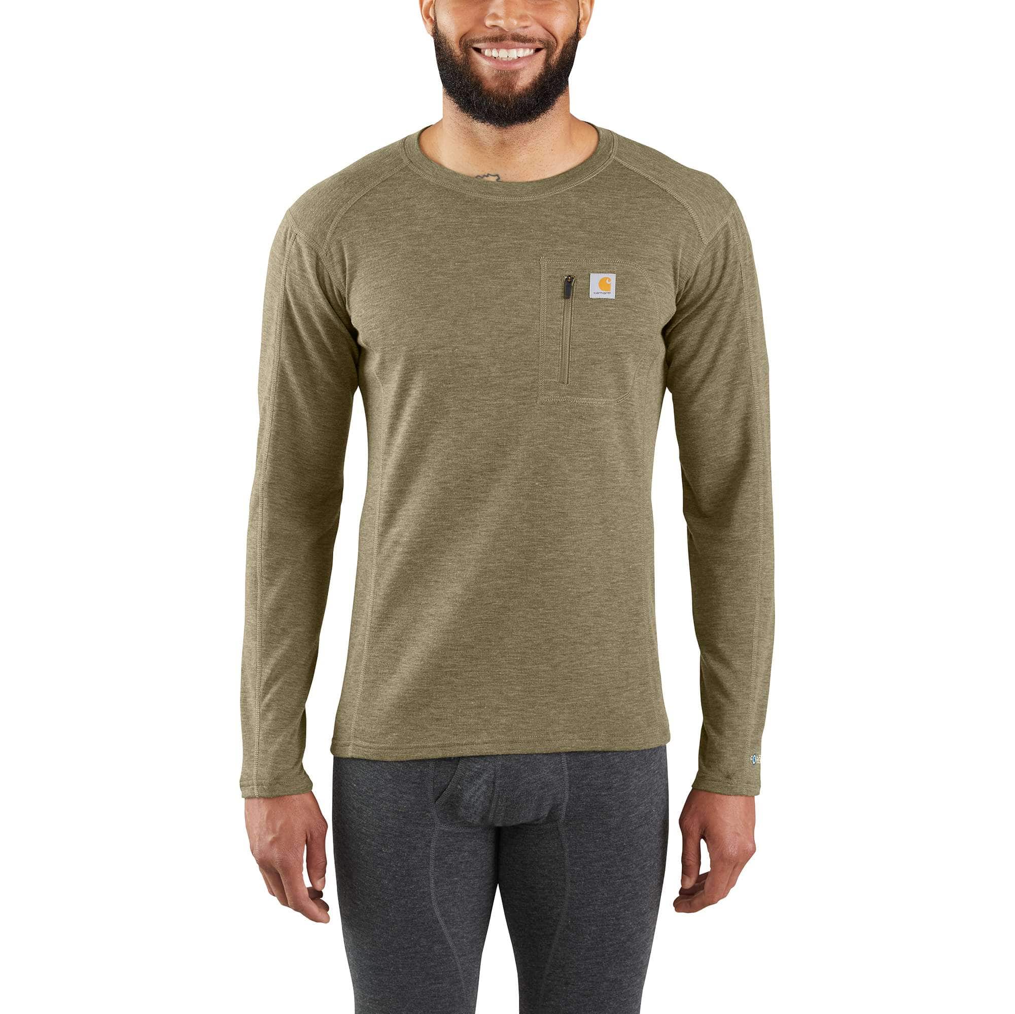 Men's base layer thermal shirt - carhartt force® - heavyweight - synthetic-wool blend